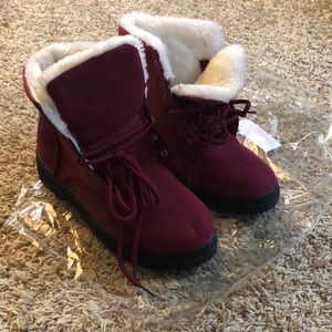 Wine red booties!